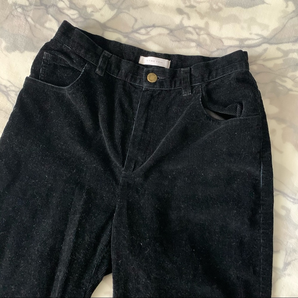 Black vintage corduroy mom jeans